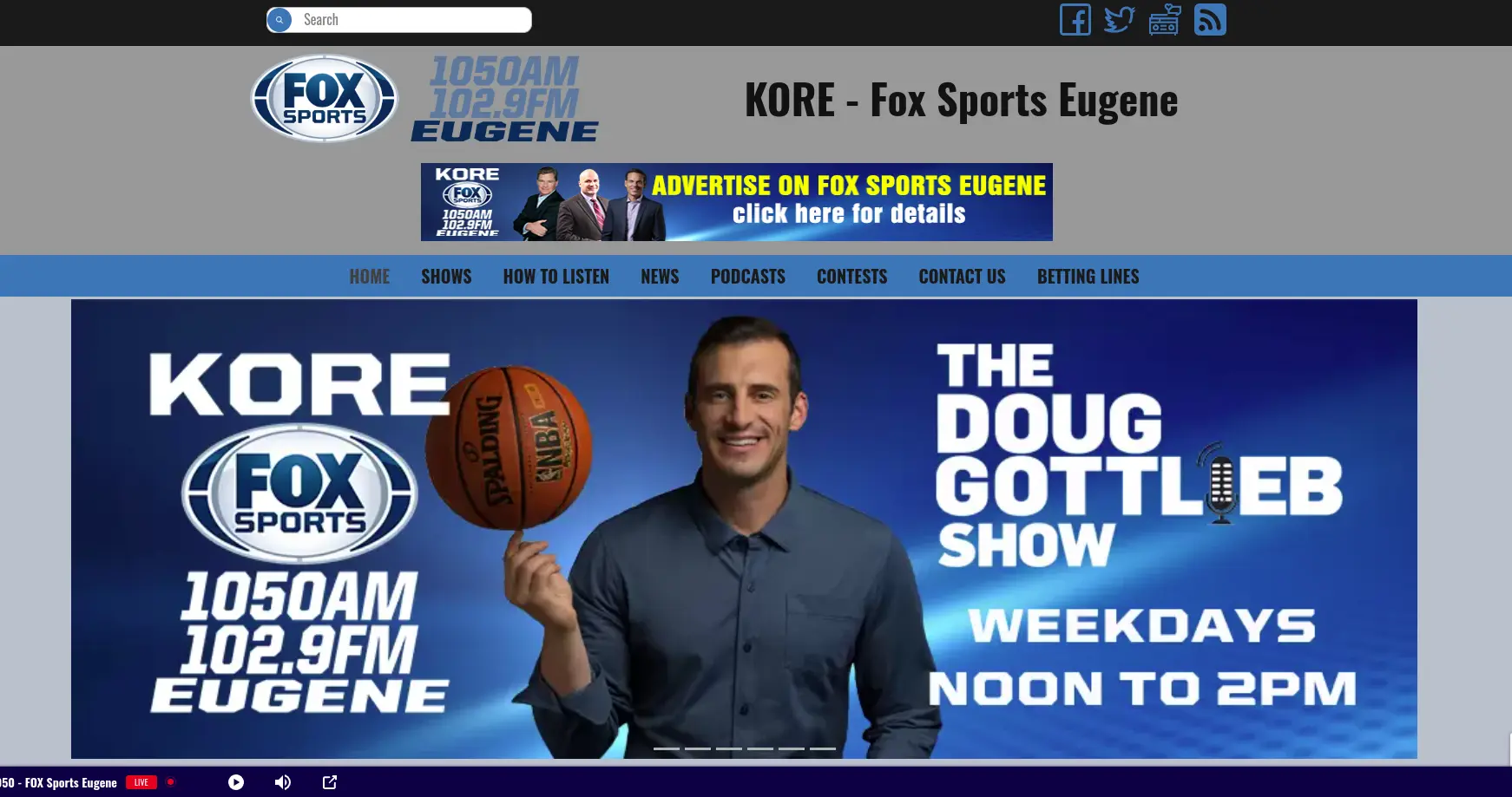 Fox Sports Eugene Website Preview