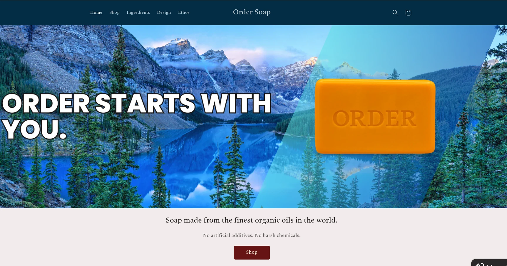 Order Soap Website Preview
